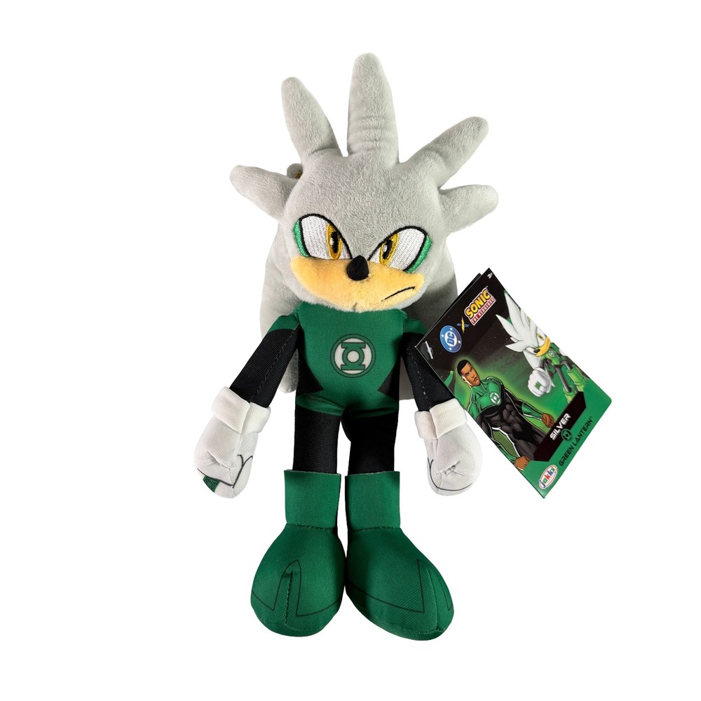 Sonic x‎ DC Green Lantern Silver Plush Stuffed Toy Jakks Pacific NWT 9"